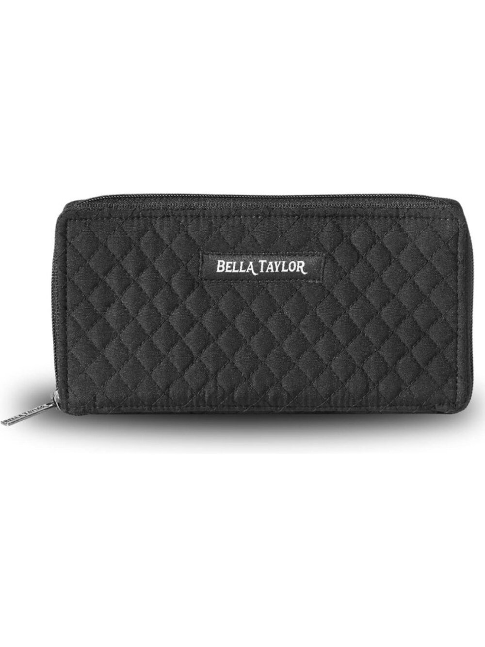 Chic Slim Card Wallet for Women - Solid Black, Compact & Stylish Design